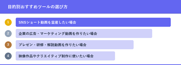目的別おすすめツールの選び方