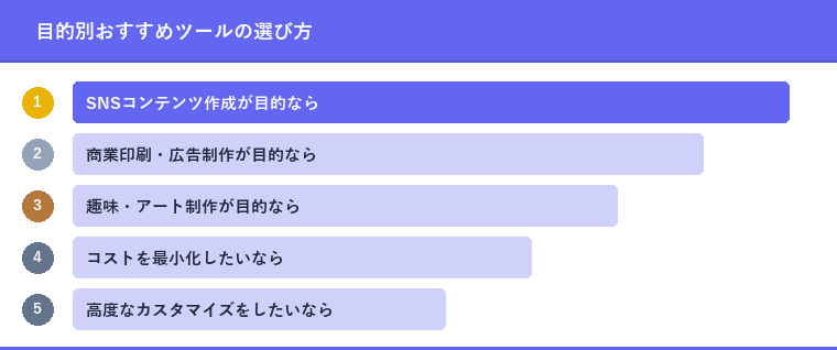 目的別おすすめツールの選び方