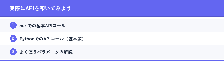 実際にAPIを叩いてみよう